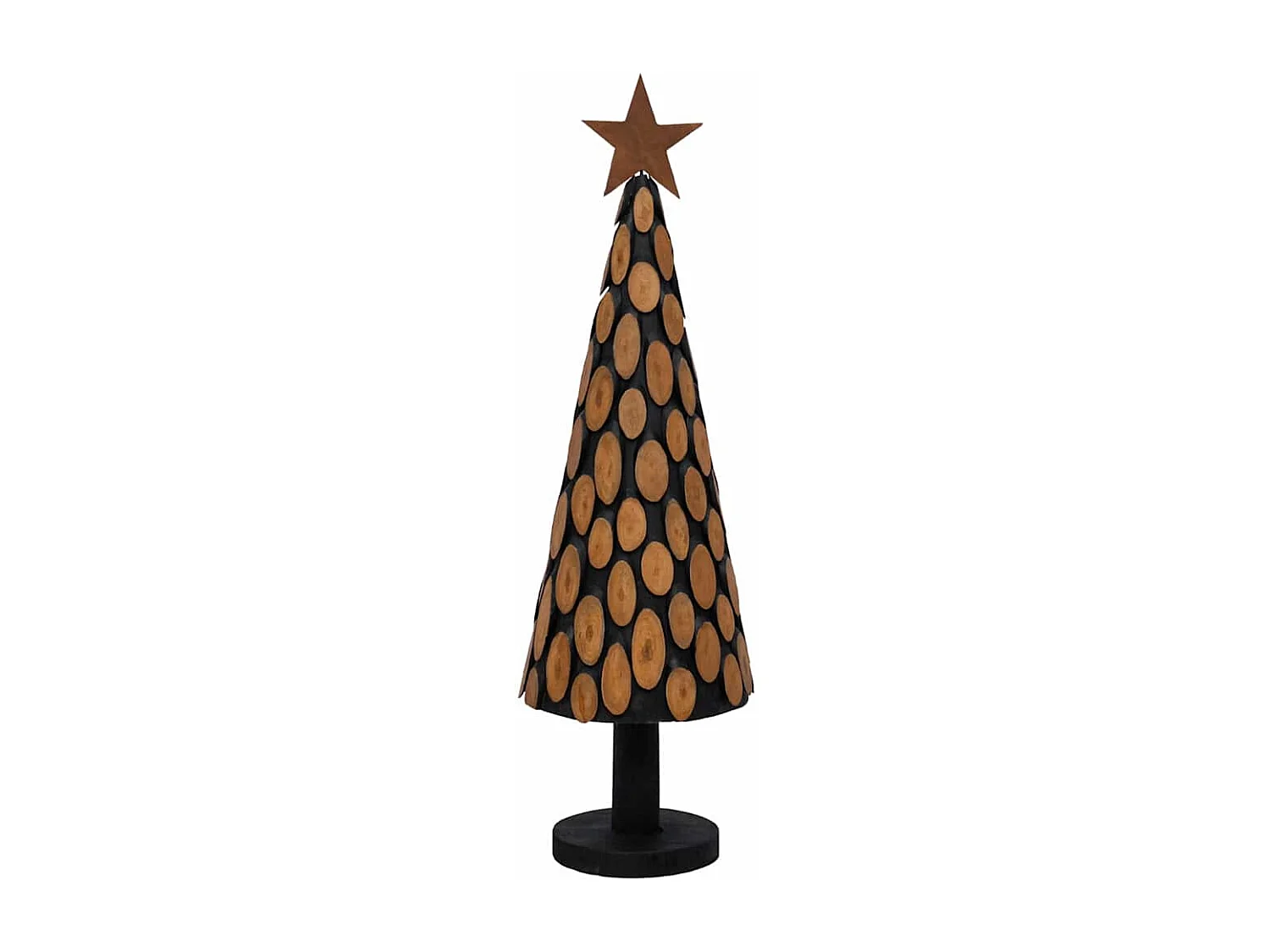 Kerstboom met standaard Bruin 150 cm Massief teakhout