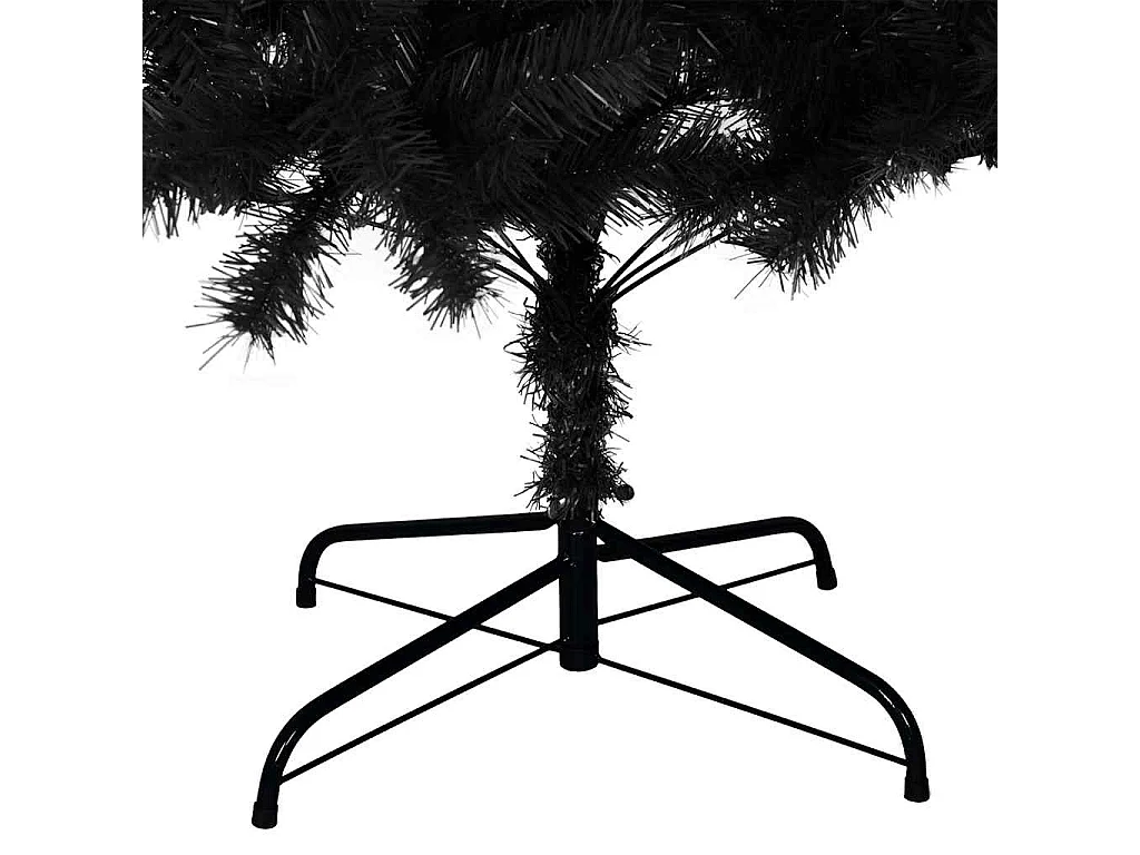 Albero di Natale artificiale con supporto nero 210 cm PVC
