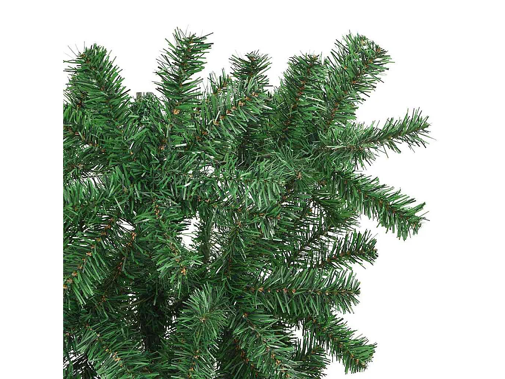 Voorverlichte omgekeerde kunstkerstboom met ballenset