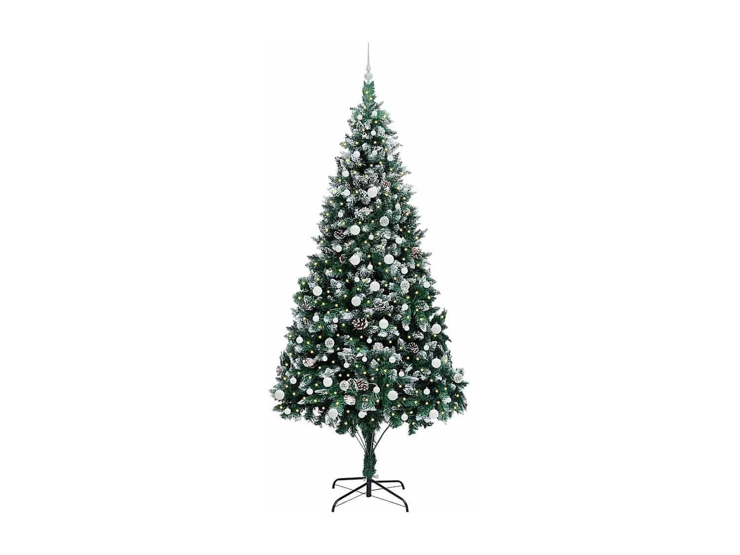 Künstlicher Weihnachtsbaum Grün 240 cm PVC, Stahl und Kunststoff