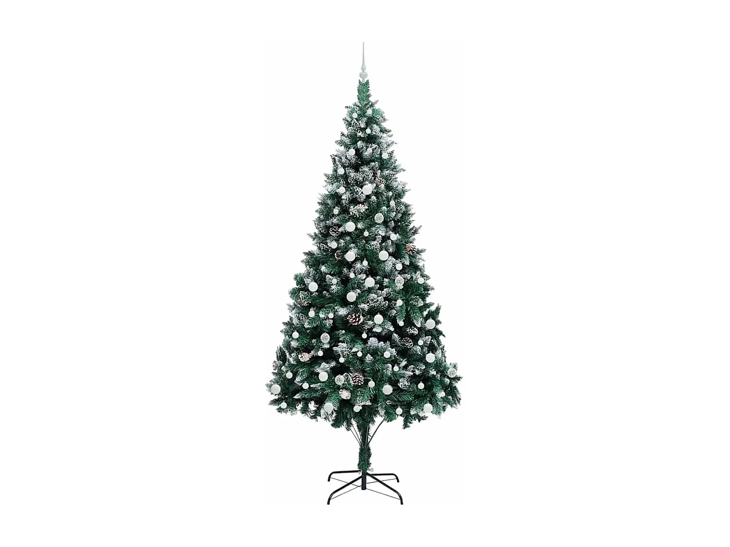 Künstlicher Weihnachtsbaum Grün 240 cm PVC, Stahl und Kunststoff