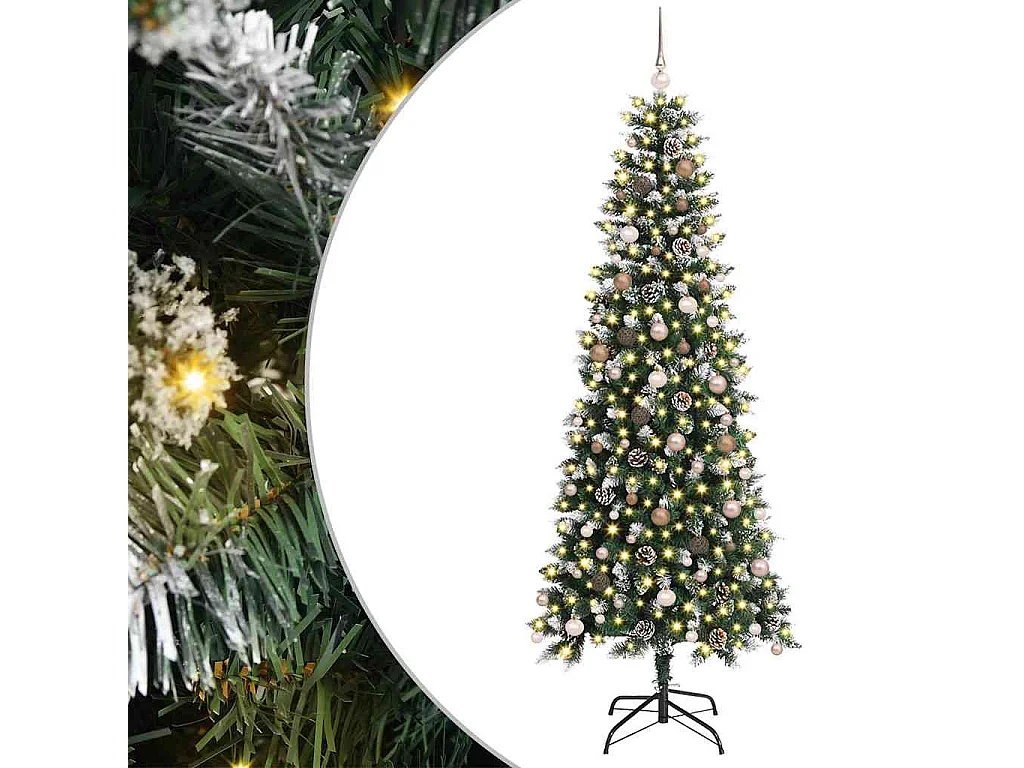 Künstlicher Weihnachtsbaum mit 300 LEDs Grün 96 x 96 x 240 cm