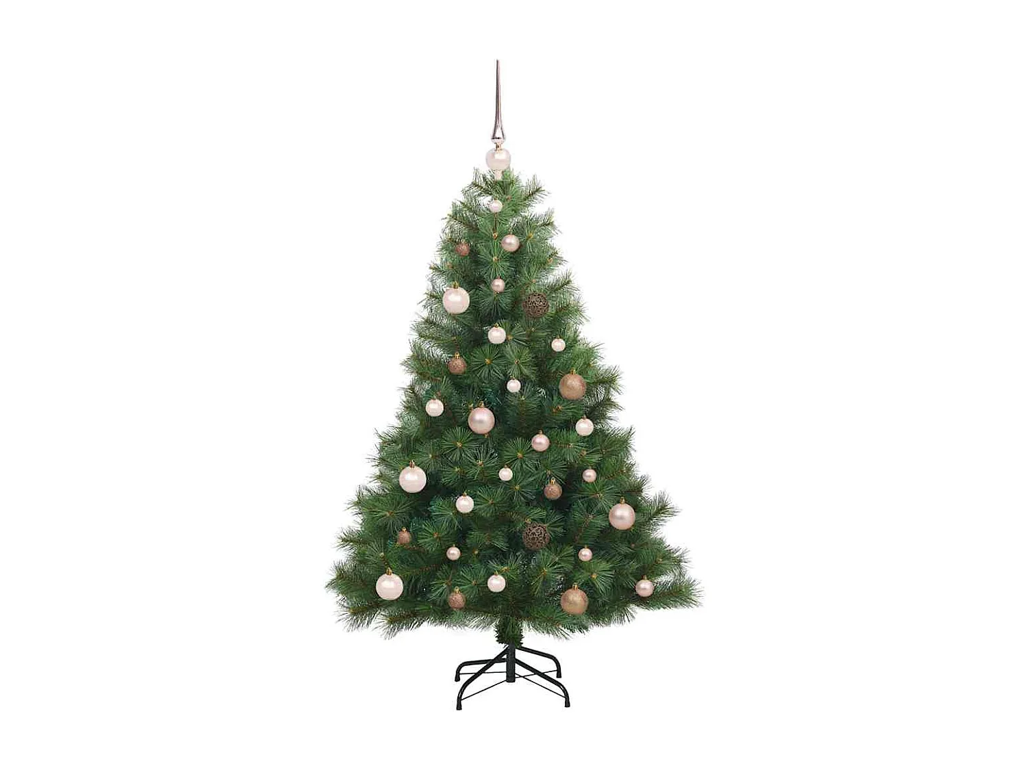 Albero di Natale artificiale con 150 LED Verde 150 cm PE e PVC