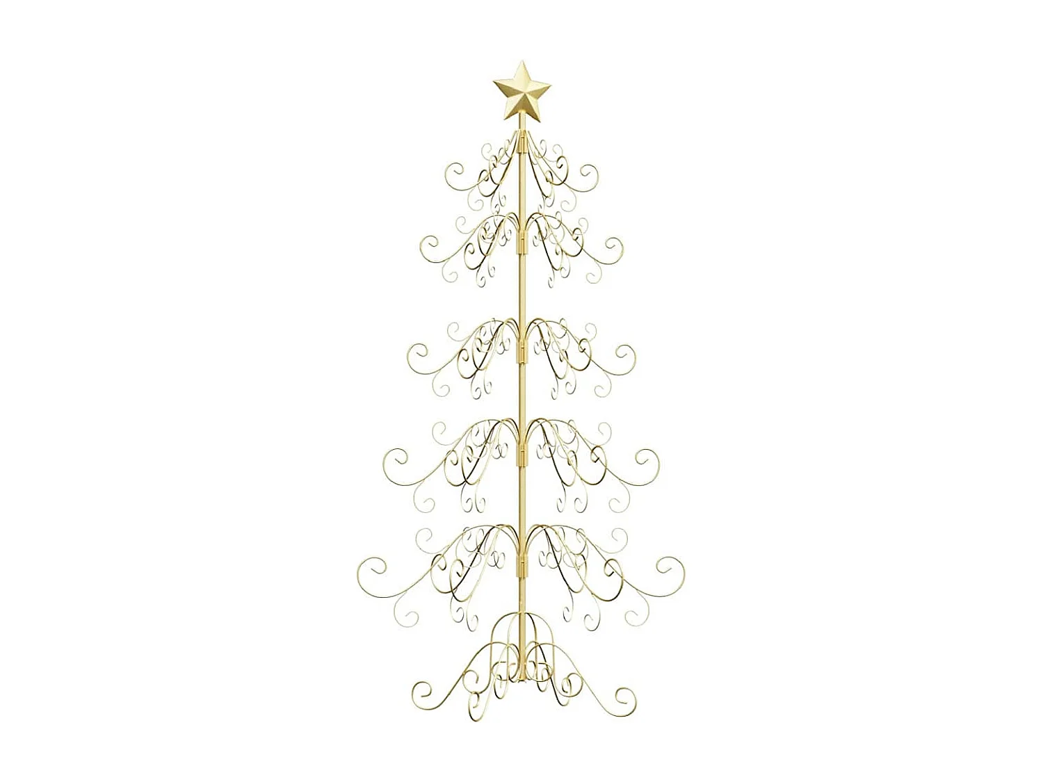 Weihnachtsbaum aus goldenem Metall, 150 cm, pulverbeschichteter Stahl