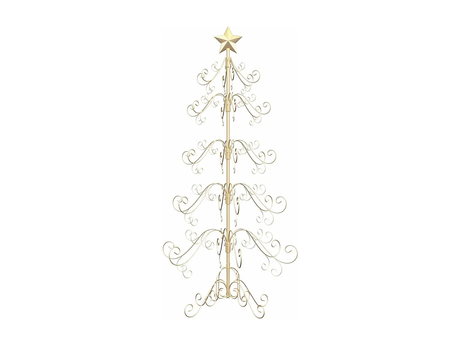 Weihnachtsbaum aus goldenem Metall, 150 cm, pulverbeschichteter Stahl