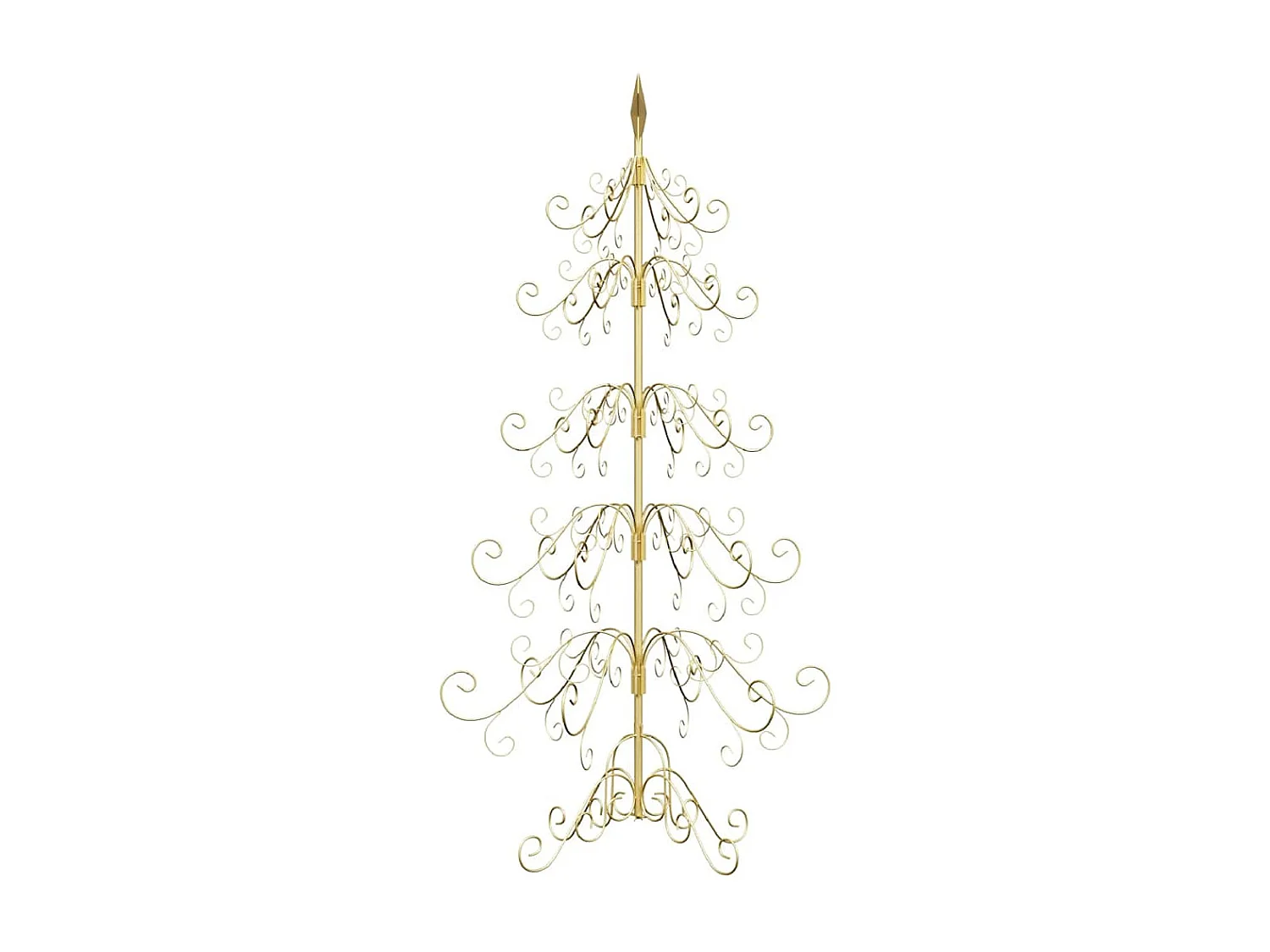 Weihnachtsbaum aus goldenem Metall, 150 cm, pulverbeschichteter Stahl