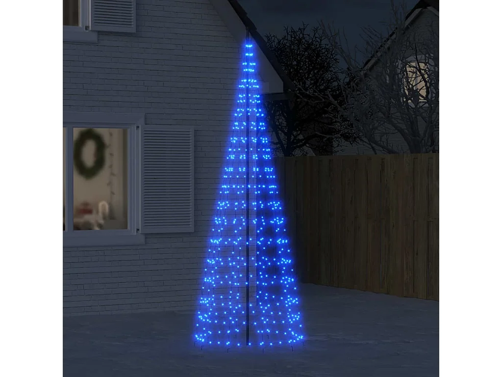 Kerstboom met grondpin 310 LED's meerkleurig 300 cm kopen