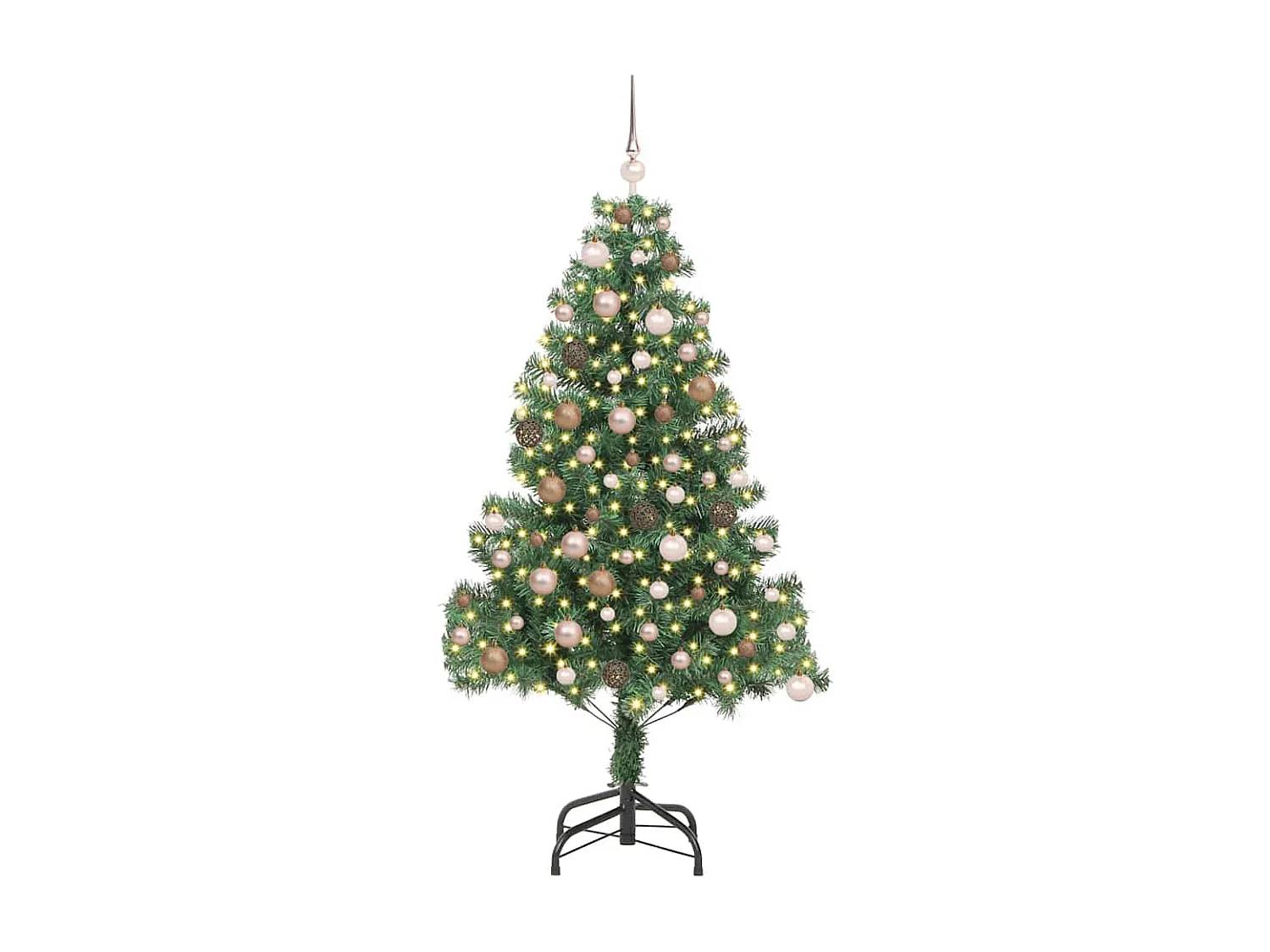Sapin de Noël avec 300 LED avec support Vert 180 cm PVC