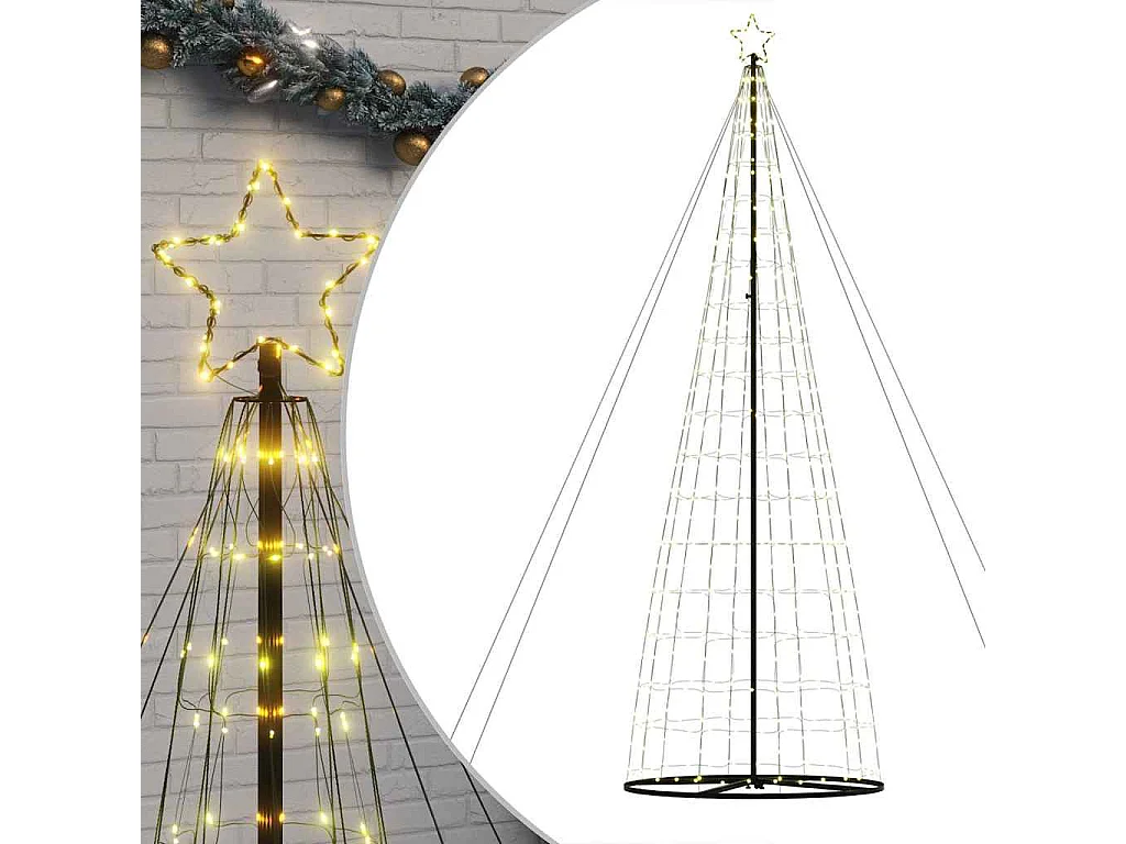 Sapin de Noël à LED 1534 LED blanc chaud 503 cm