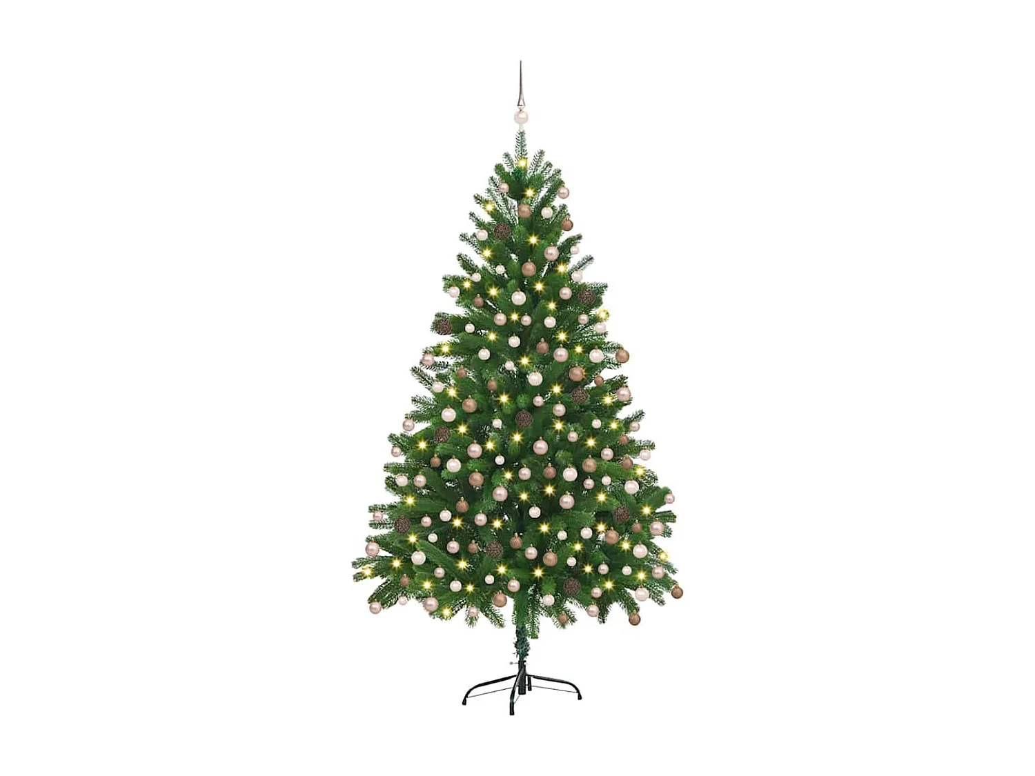 Sapin de Noël avec 300 LED avec support Vert 180 cm PE