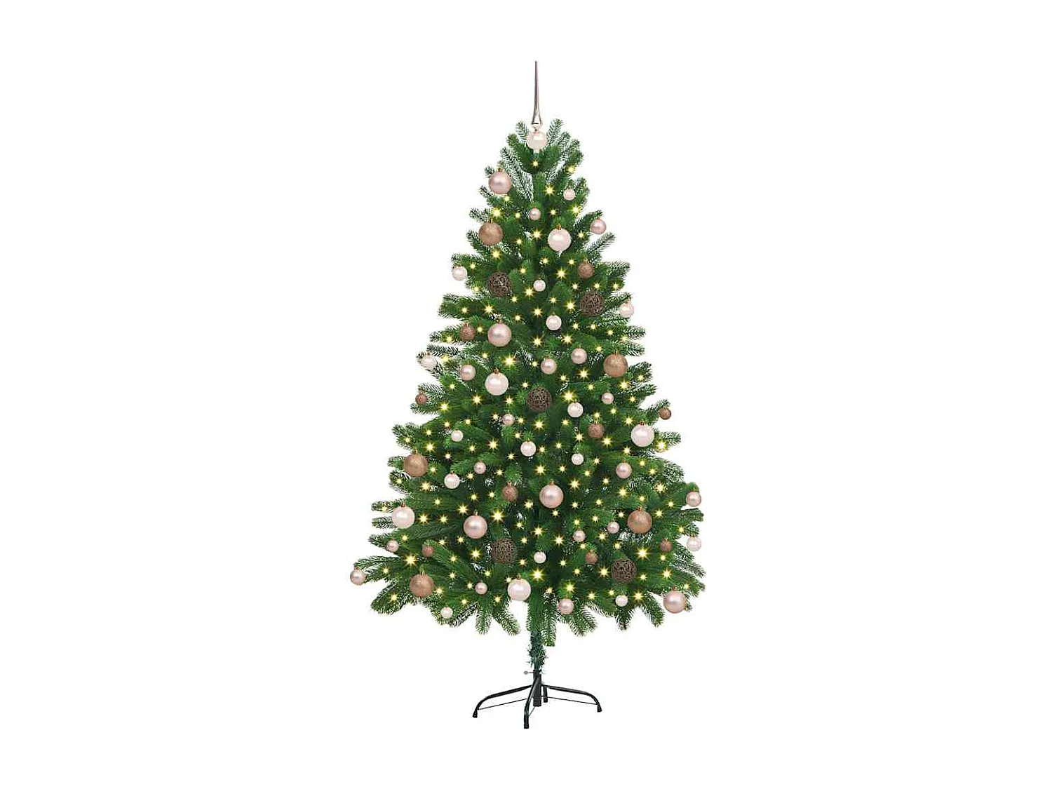 Sapin de Noël avec 300 LED avec support Vert 180 cm PE