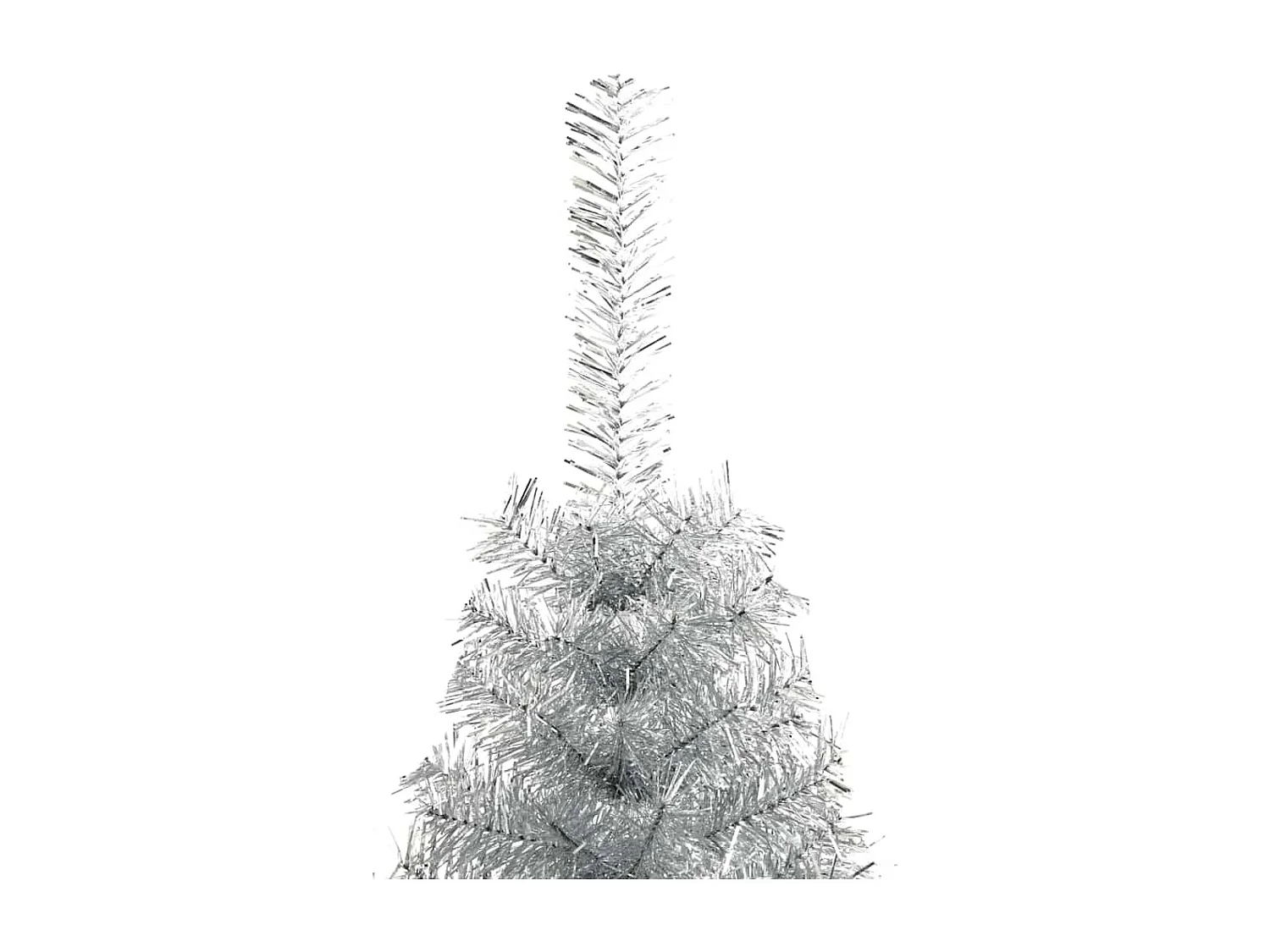 Sapin de Noël artificiel pré-éclairé Argent 240 cm PET