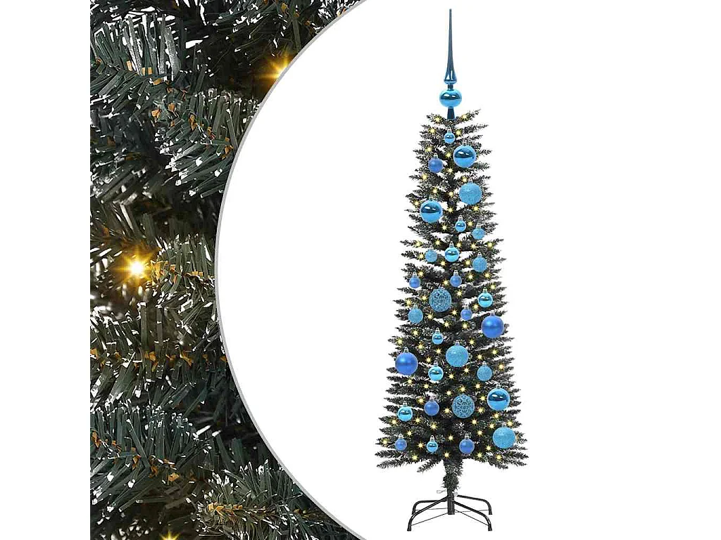 Sapin de Noël artificiel avec 150 LED Vert 40,5 x 40,5 x 120 cm