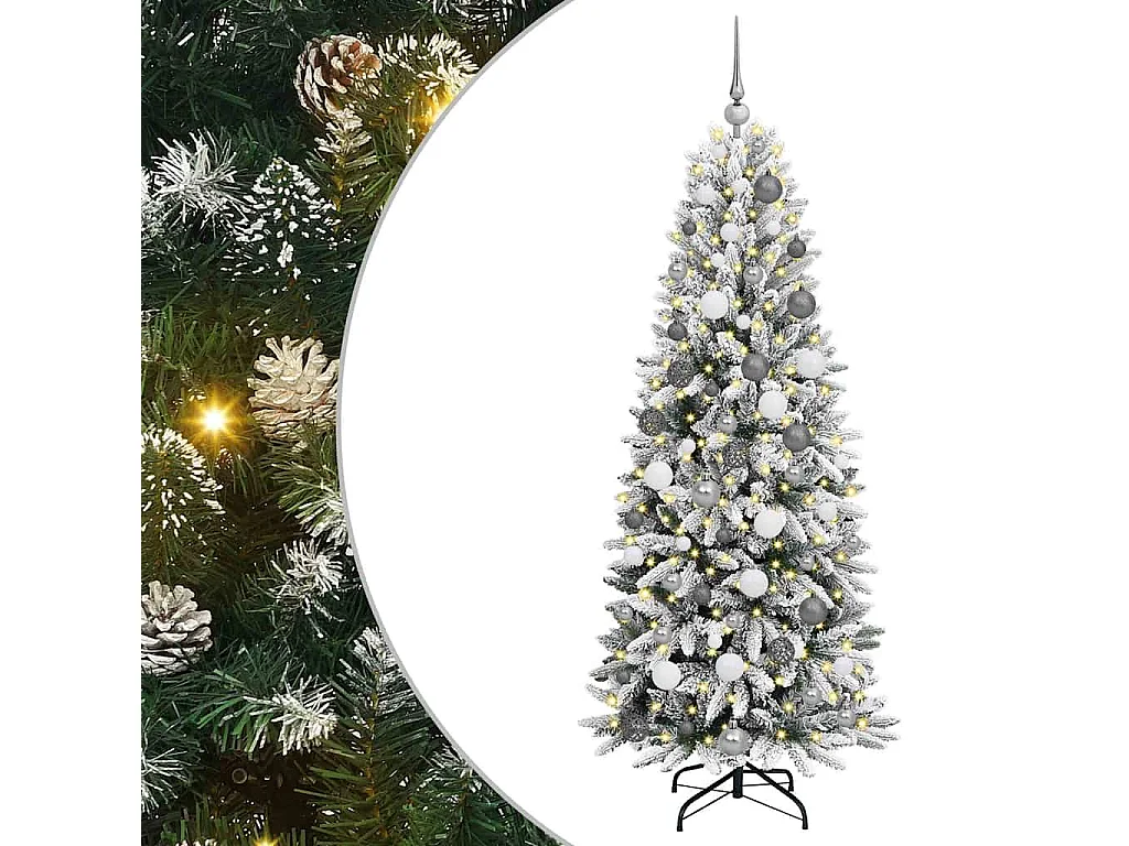 Sapin de Noël artificiel avec 300 LED Blanc 73 x 73 x 180 cm