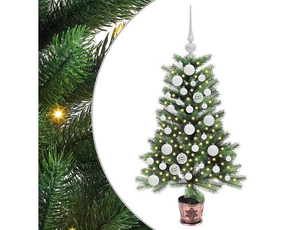 Sapin de Noël avec 150 LED avec support Vert 90 cm PE