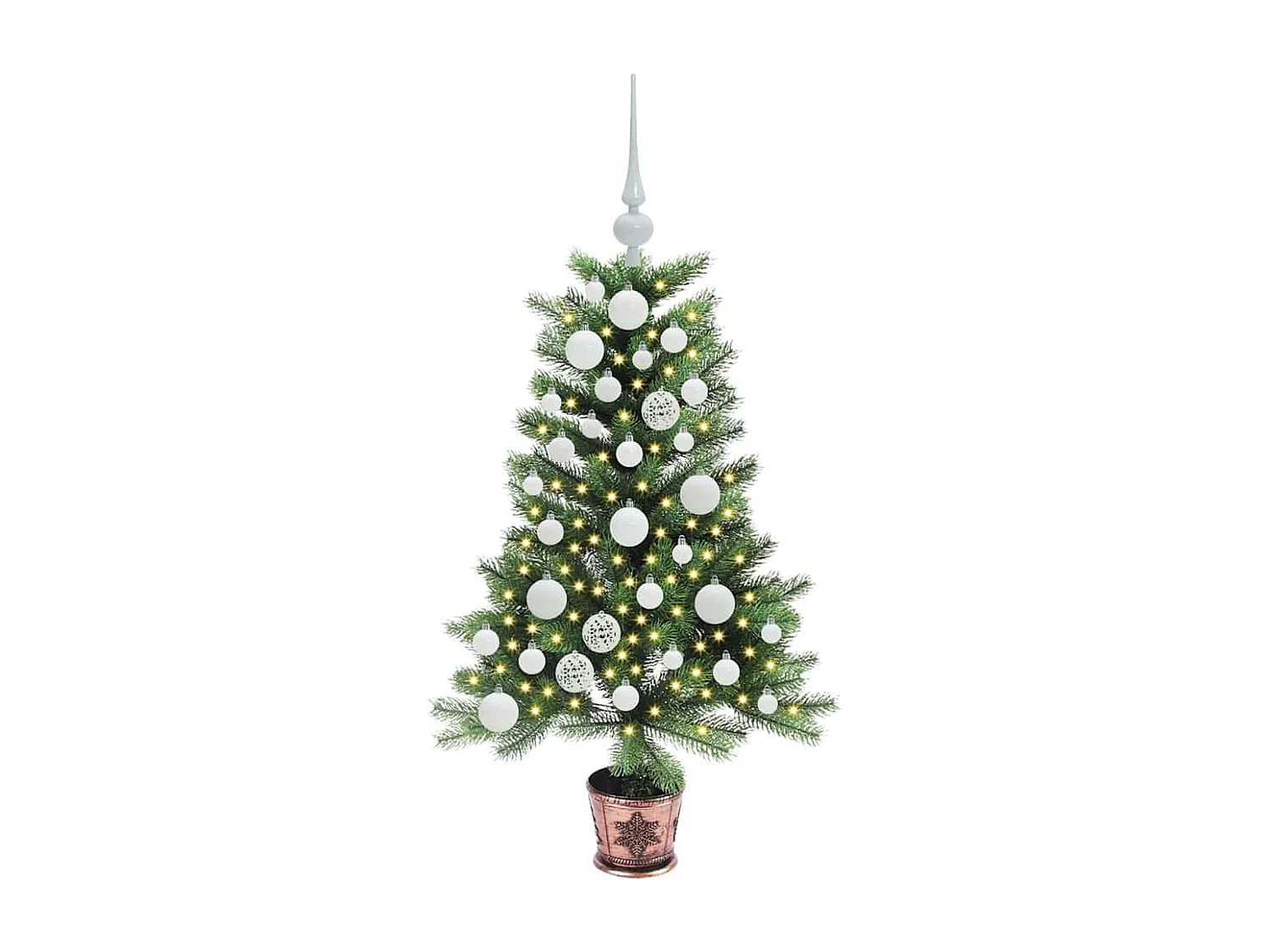 Sapin de Noël avec 150 LED avec support Vert 90 cm PE