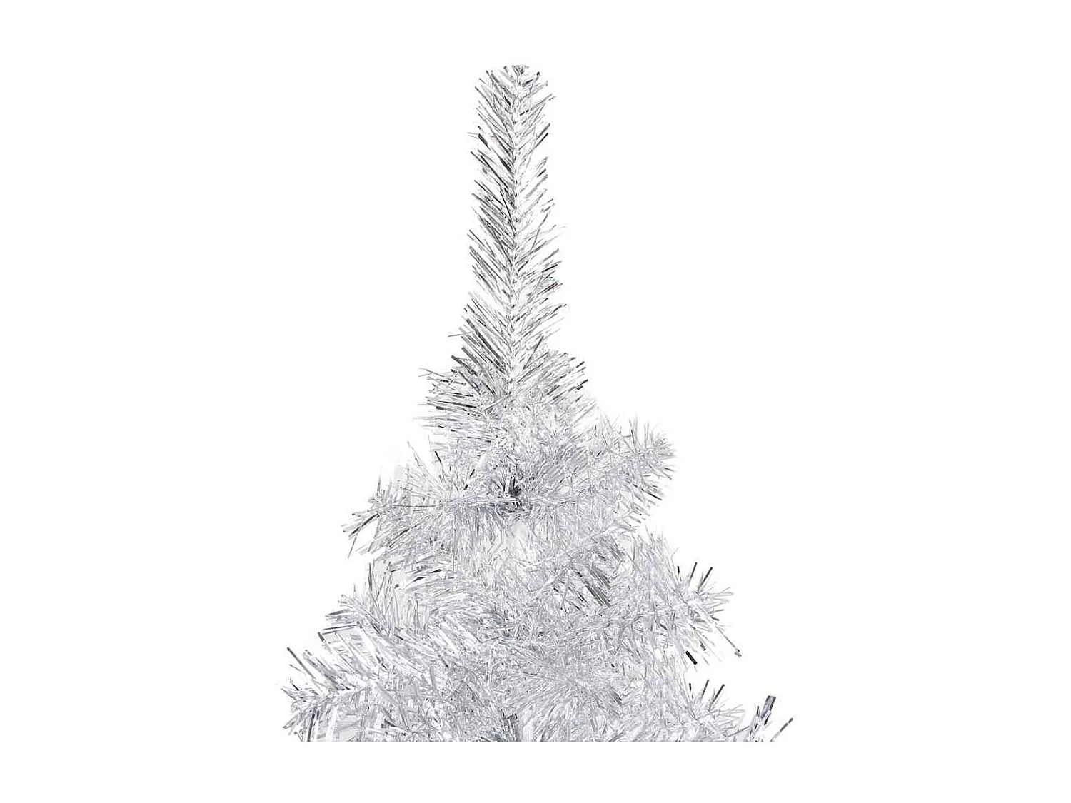 Arbre de Noël artificiel pré-éclairé/boules argenté 120 cm PET
