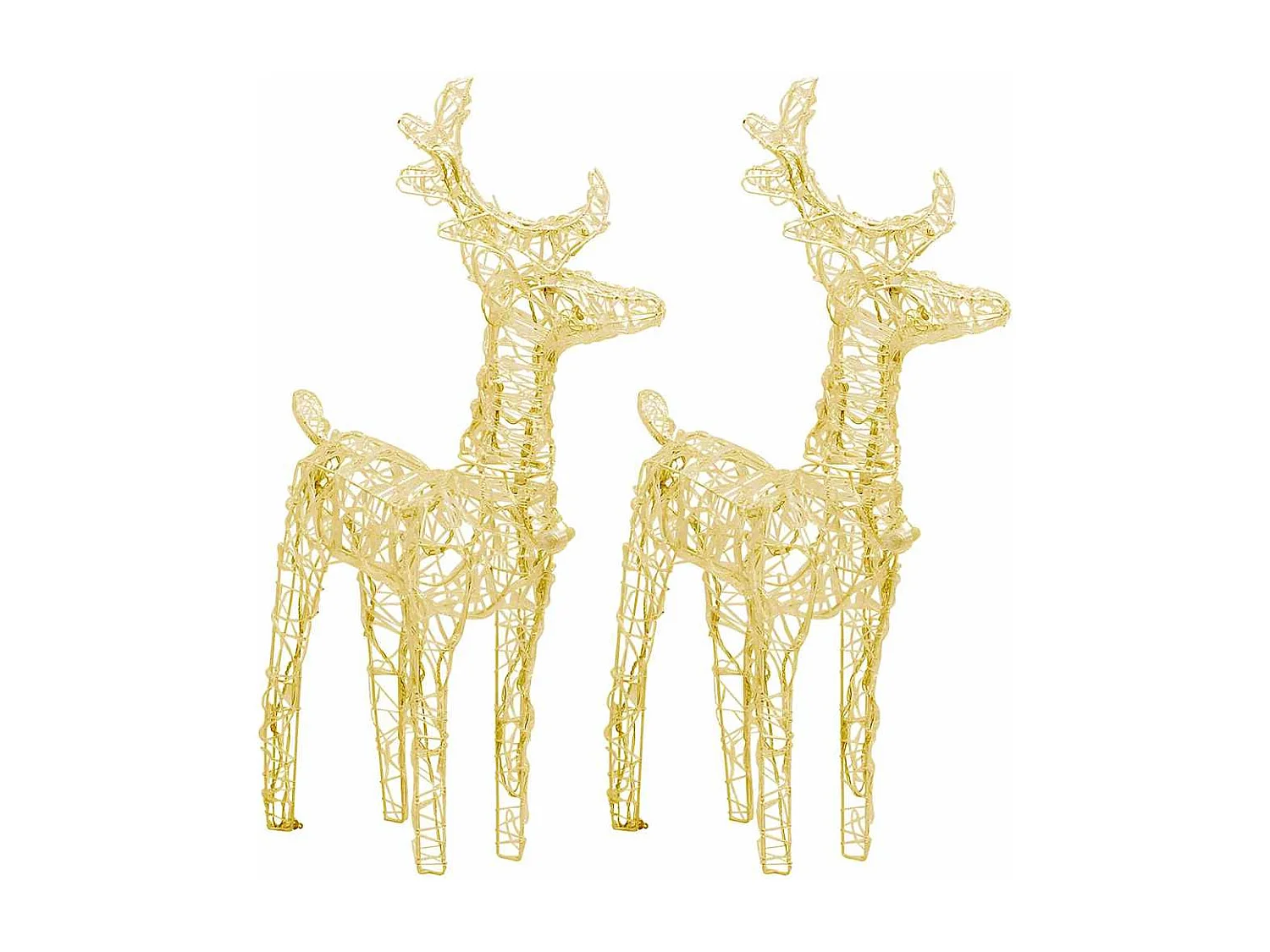 Kerstrendier 2 stuks 80 LED Warm Wit Acryl