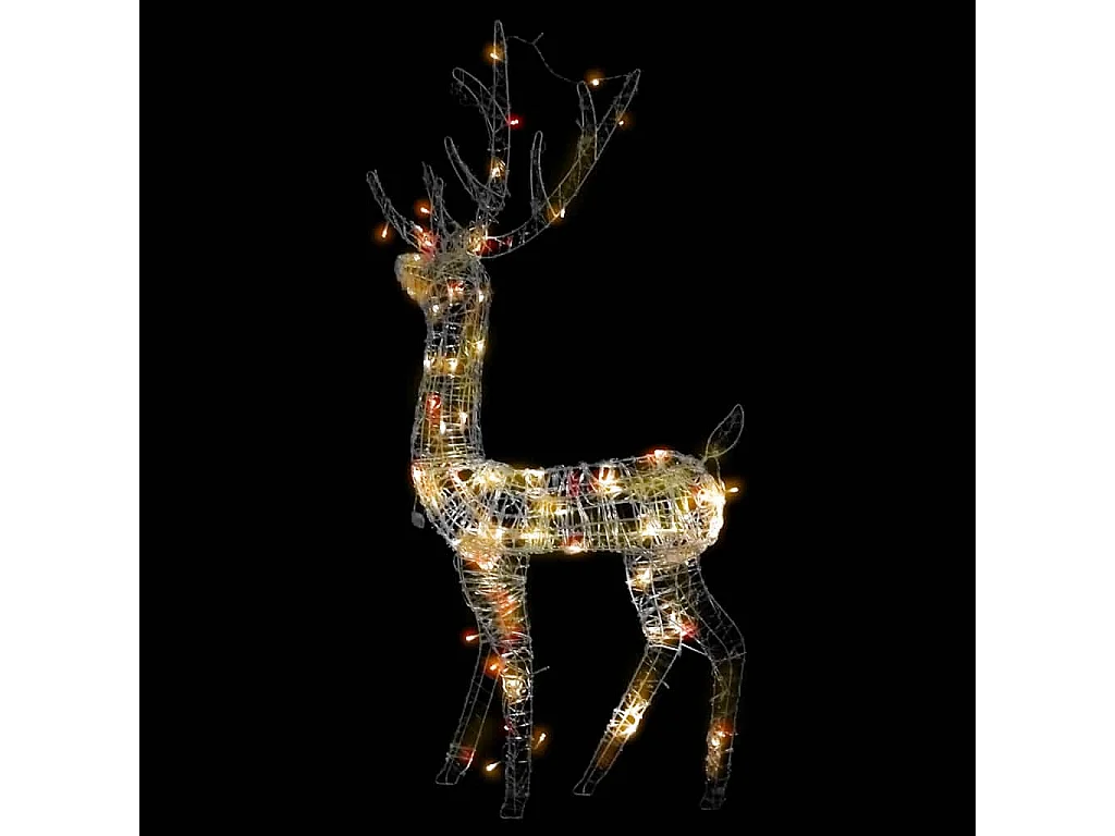 Décorations de Noël de renne Acrylique 2 pcs 120 cm Multicolore