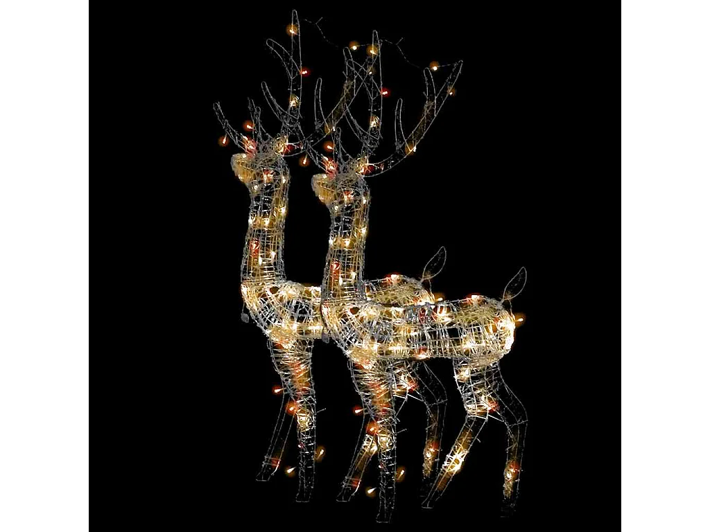 Rendier Kerstversiering Acryl 2 stuks 120 cm Multicolor