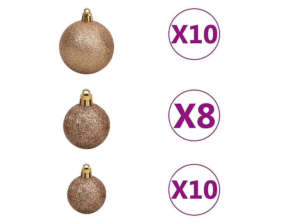 Sapin de Noël artificiel articulé 300 LED et boules 300 cm