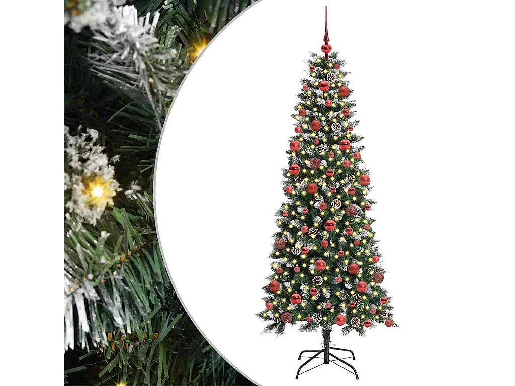 Künstlicher Weihnachtsbaum mit 300 LEDs Grün 76 x 76 x 180 cm