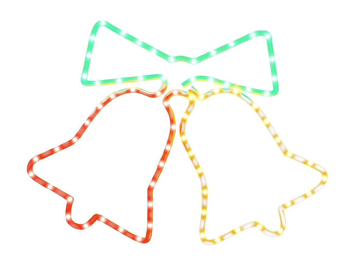 Figurine de cloches de Noël avec 72 LED 50x56 cm