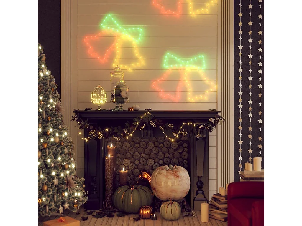 Kerstbelfiguur met 72 LED's 50x56 cm