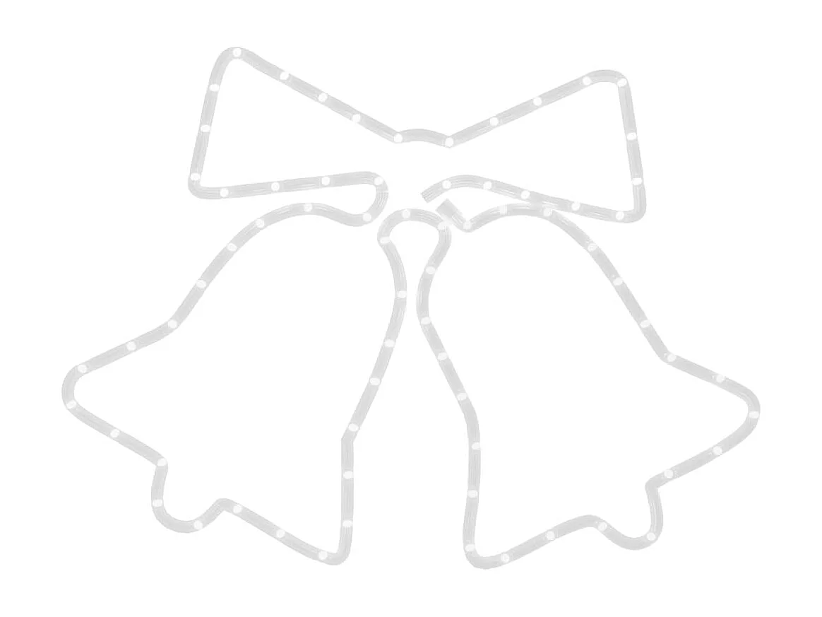 Kerstbelfiguur met 72 LED's 50x56 cm