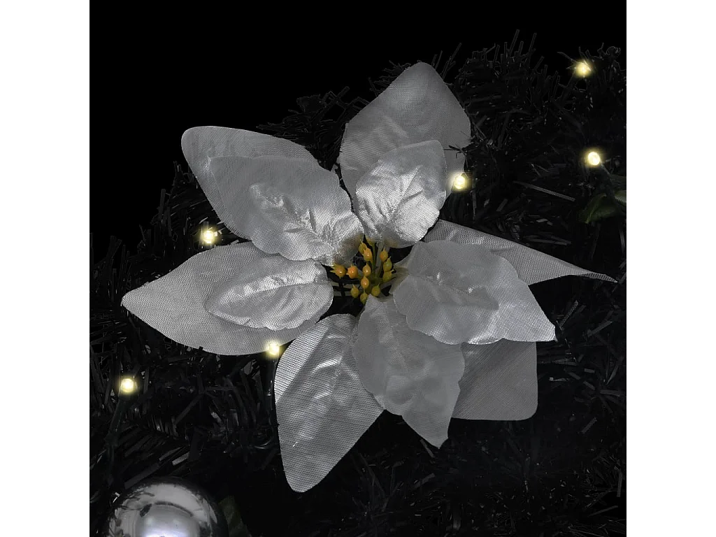 Arco di Natale con luci LED Nero 90 cm PVC