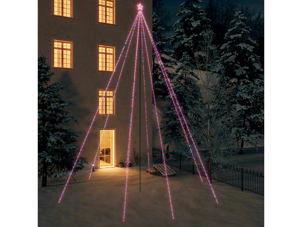 Albero di Natale a LED per interni/esterni 1300 LED colorati 8 m