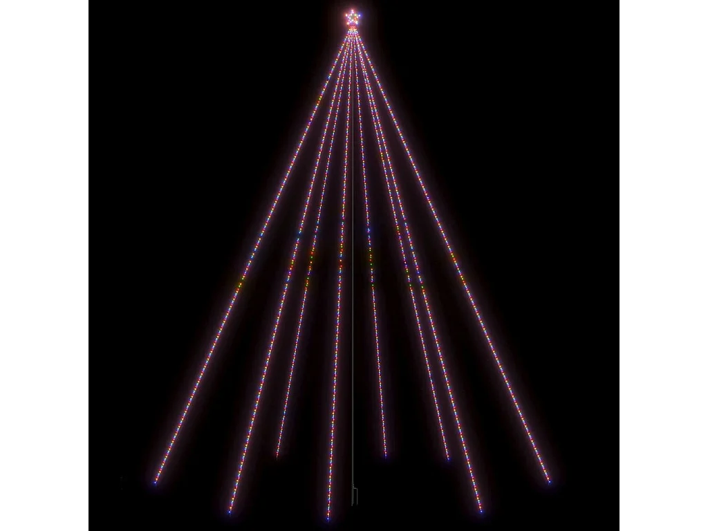 Albero di Natale a LED per interni/esterni 1300 LED colorati 8 m