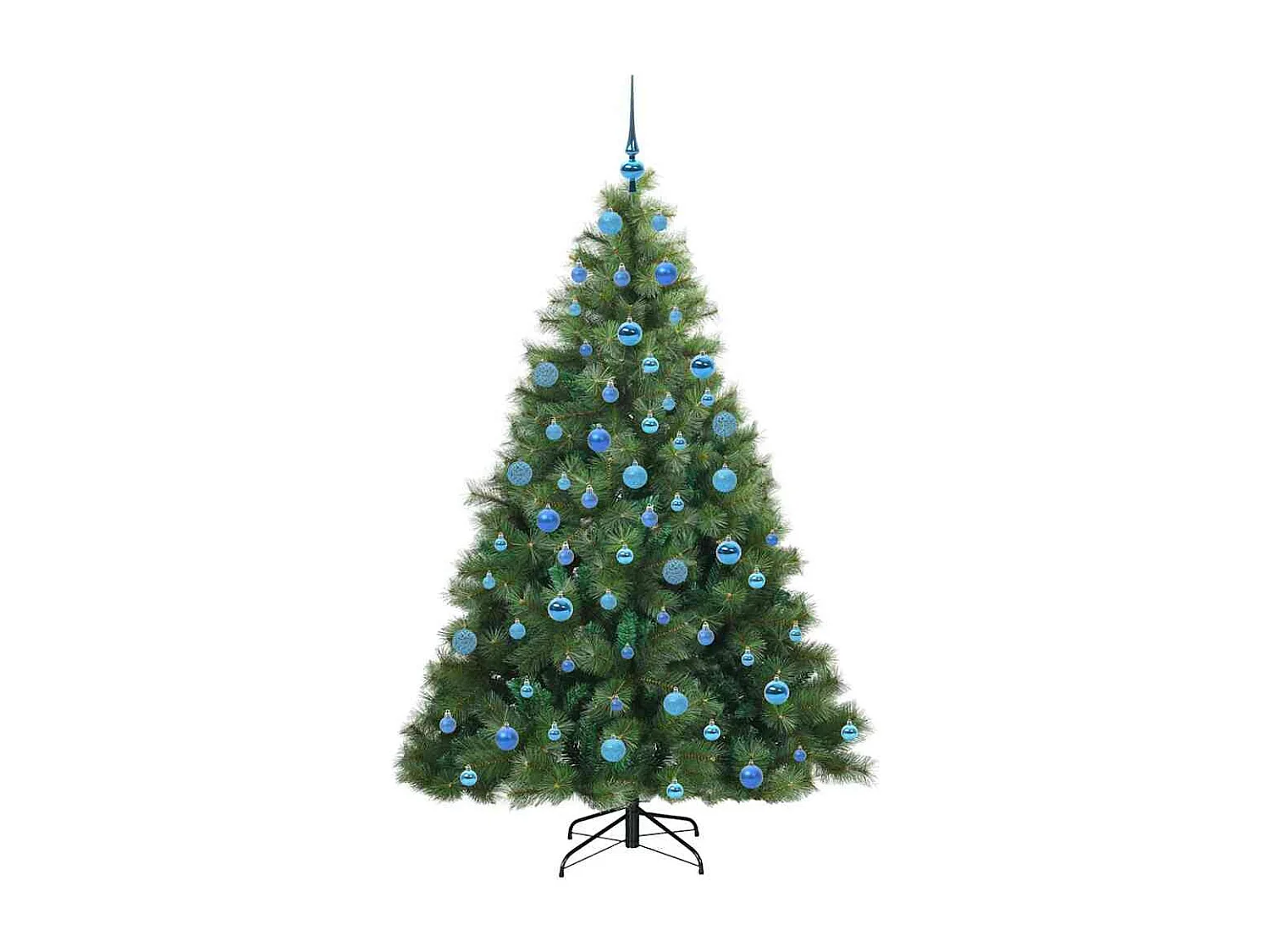 Albero di Natale artificiale con 300 LED Verde 180 cm PE e PVC