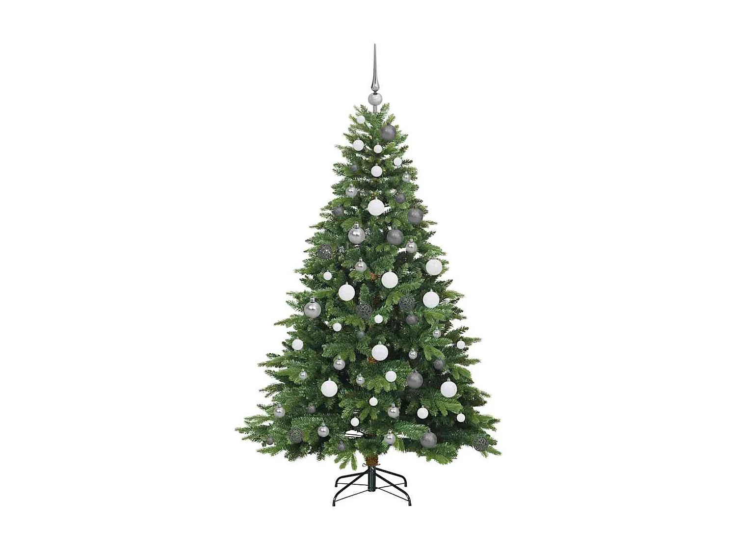 Künstlicher Weihnachtsbaum mit 300 LEDs Grün 180 cm PE und PVC