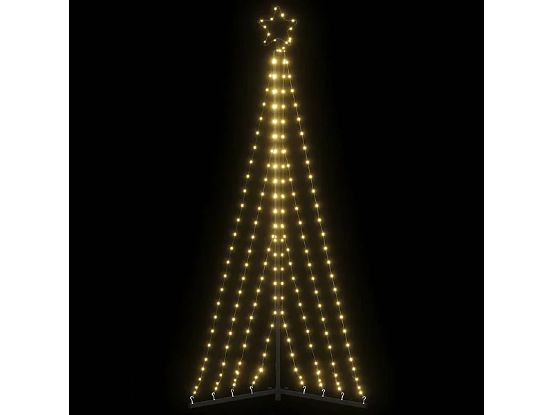 Albero di Natale a LED 339 LED bianco caldo 182 cm