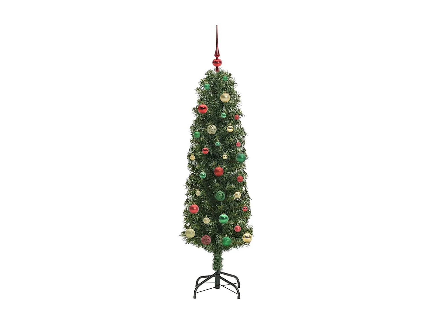 Künstlicher Weihnachtsbaum Grün 150 cm PVC und Stahl und Kunststoff