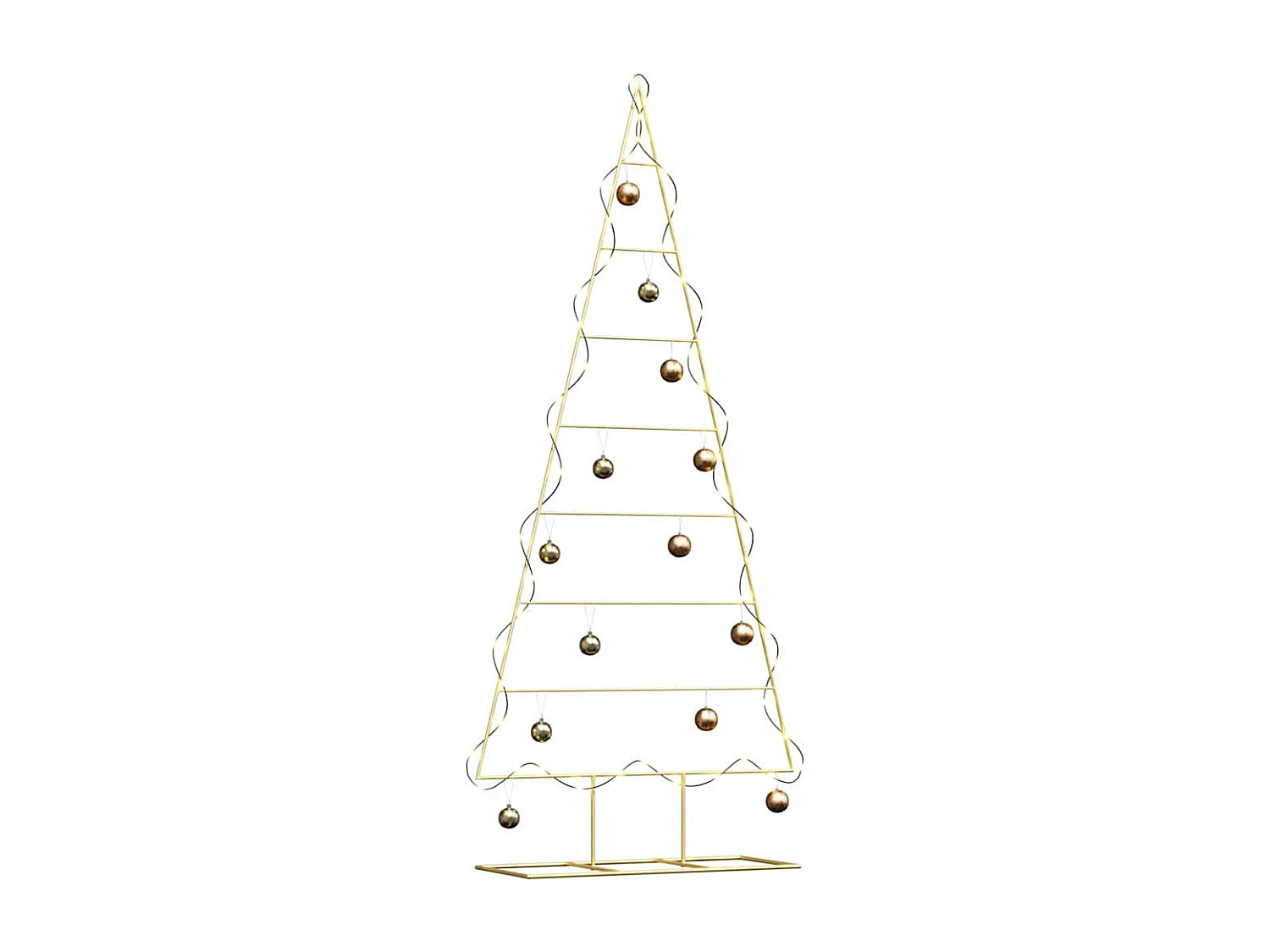 Weihnachtsbaum aus goldenem Metall, 180 cm, pulverbeschichteter Stahl