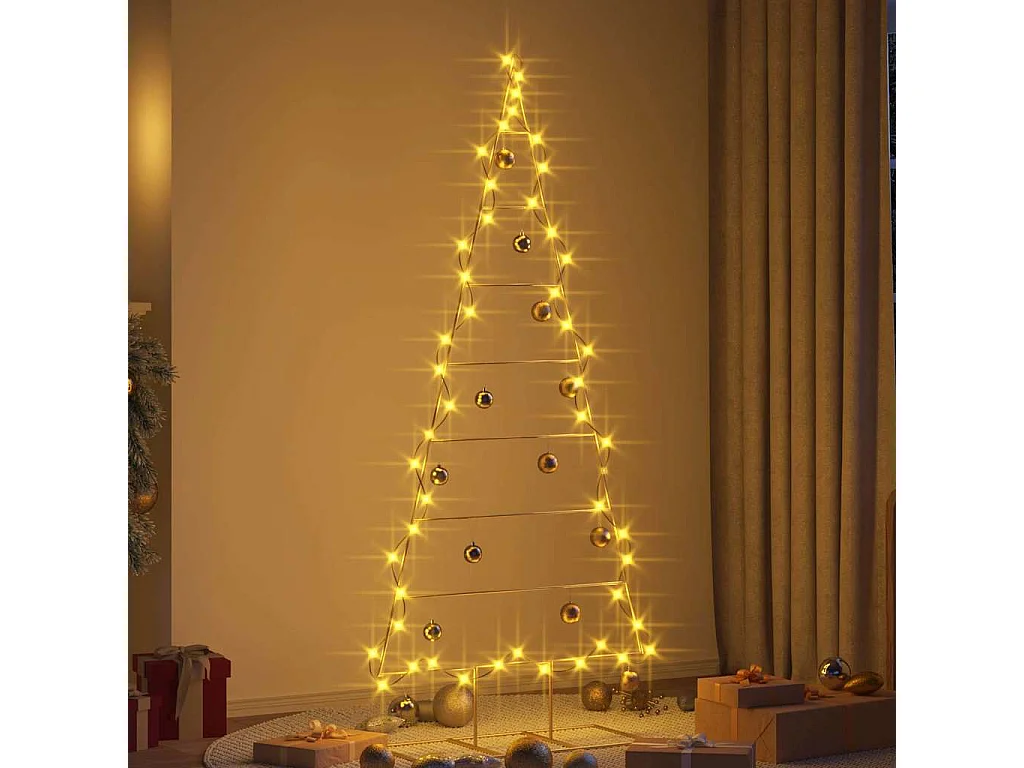 Weihnachtsbaum aus goldenem Metall, 180 cm, pulverbeschichteter Stahl
