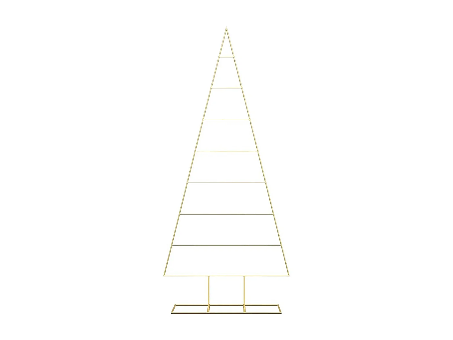 Albero di Natale in metallo dorato 180 cm in acciaio verniciato a polvere