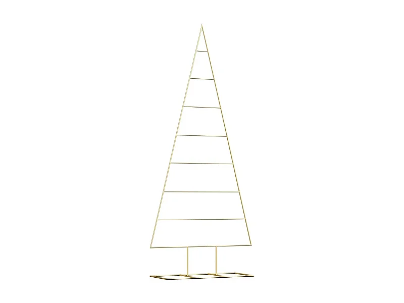 Albero di Natale in metallo dorato 180 cm in acciaio verniciato a polvere