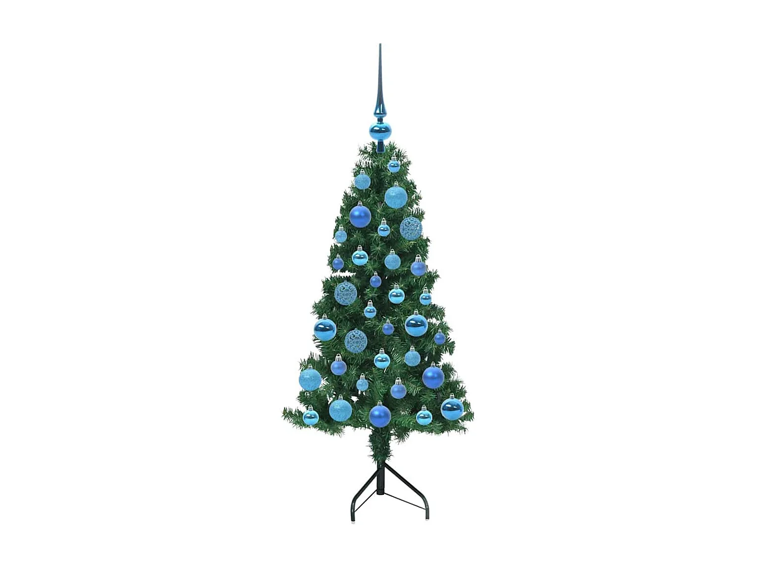 Arbre de Noël artificiel d'angle Vert 120 cm PVC et métal