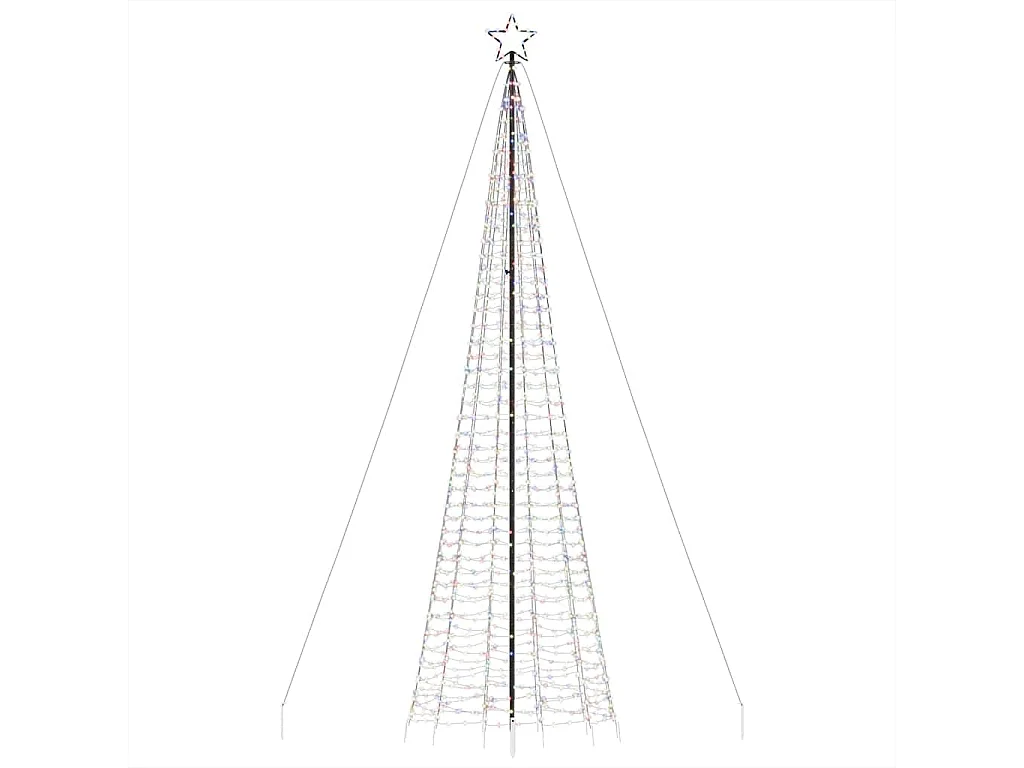 LED kerstboom met palen 1534 gekleurde LED's 500 cm