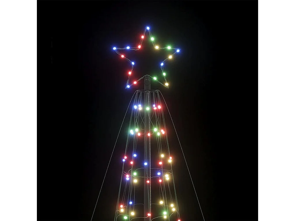 LED kerstboom met palen 1534 gekleurde LED's 500 cm
