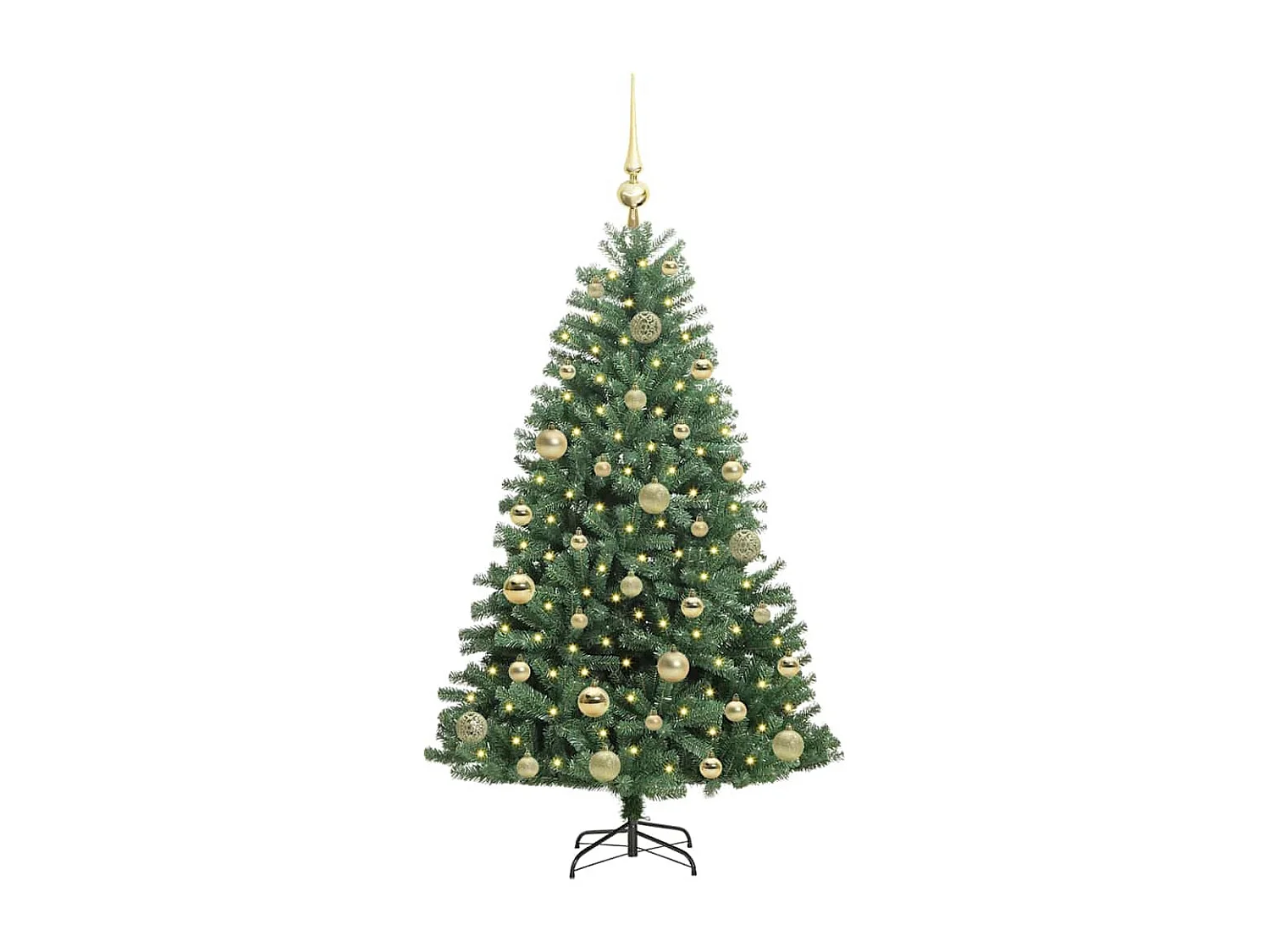 Sapin de Noël Artificiel à Branches Articulées Vert 120 cm