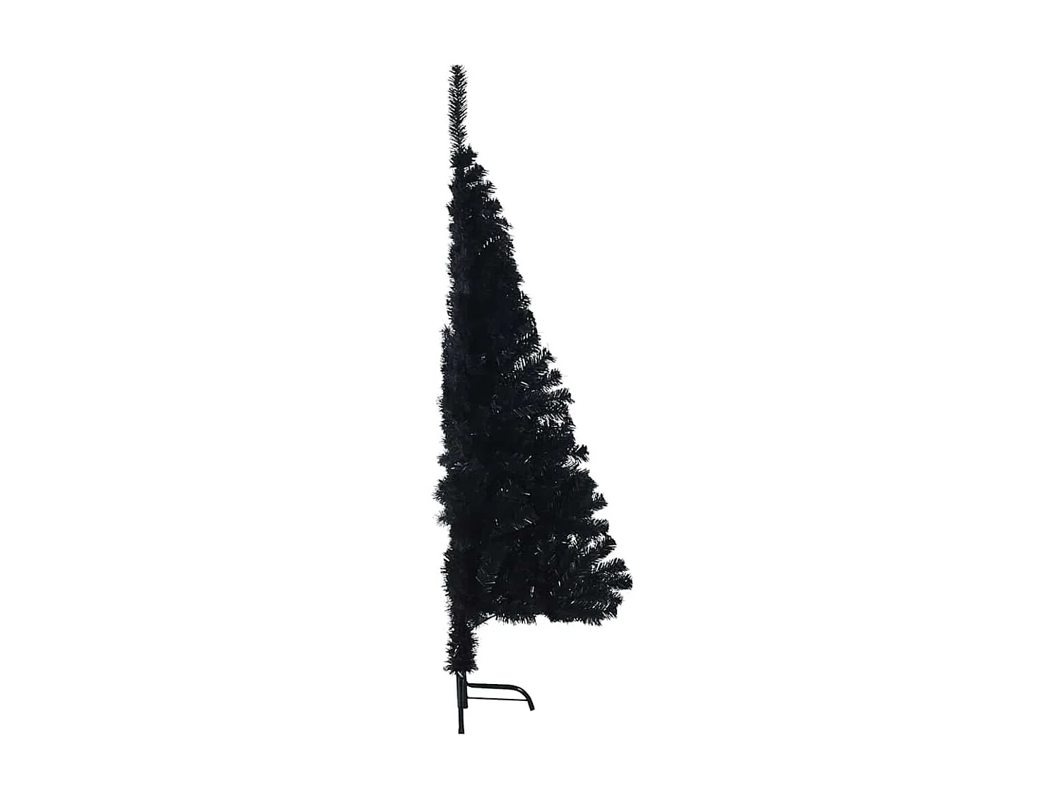 Voorverlichte kunstkerstboom zwart 120cm PVC