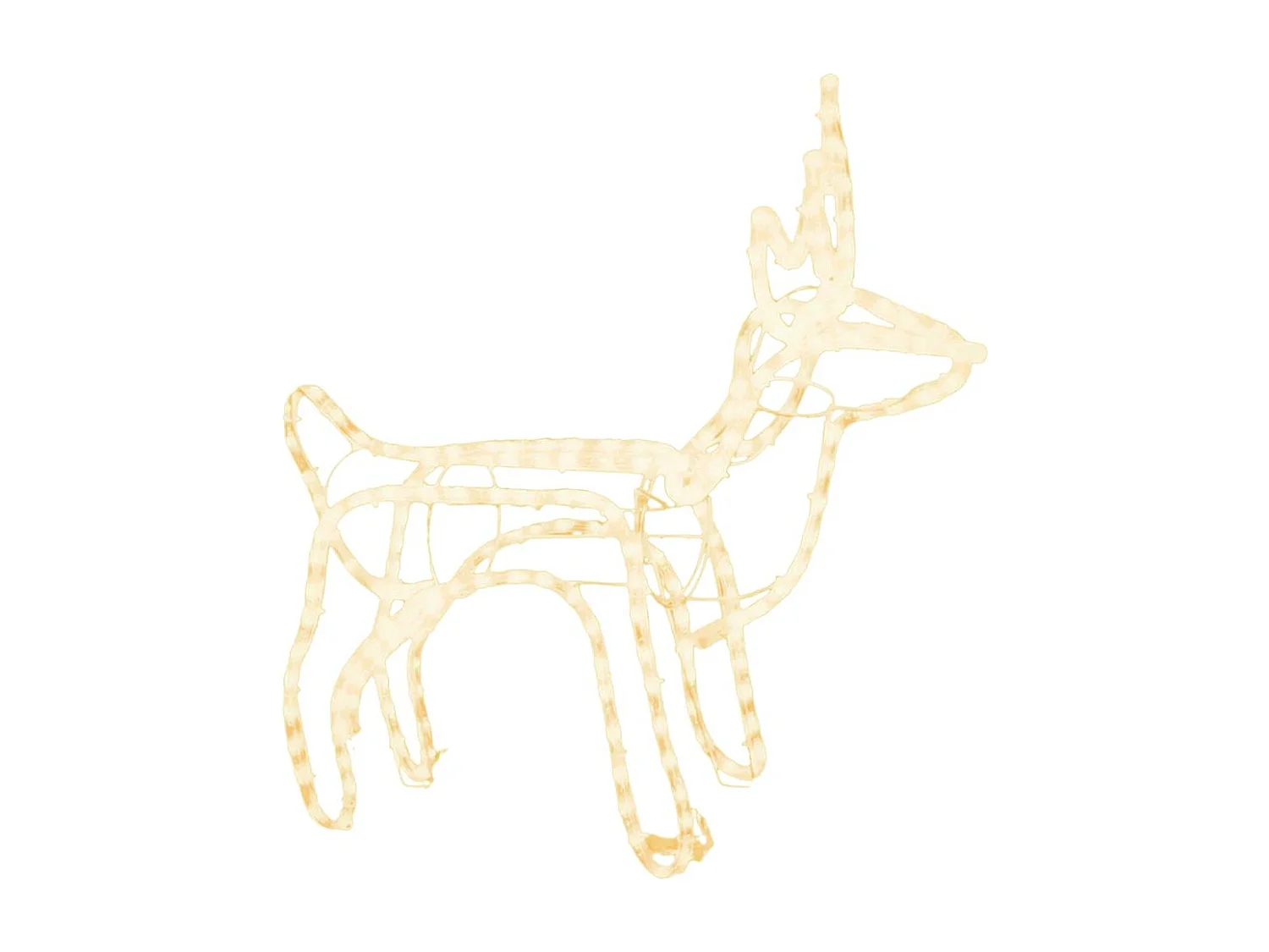 Renne de Noël Blanc chaud 60x30x60 cm