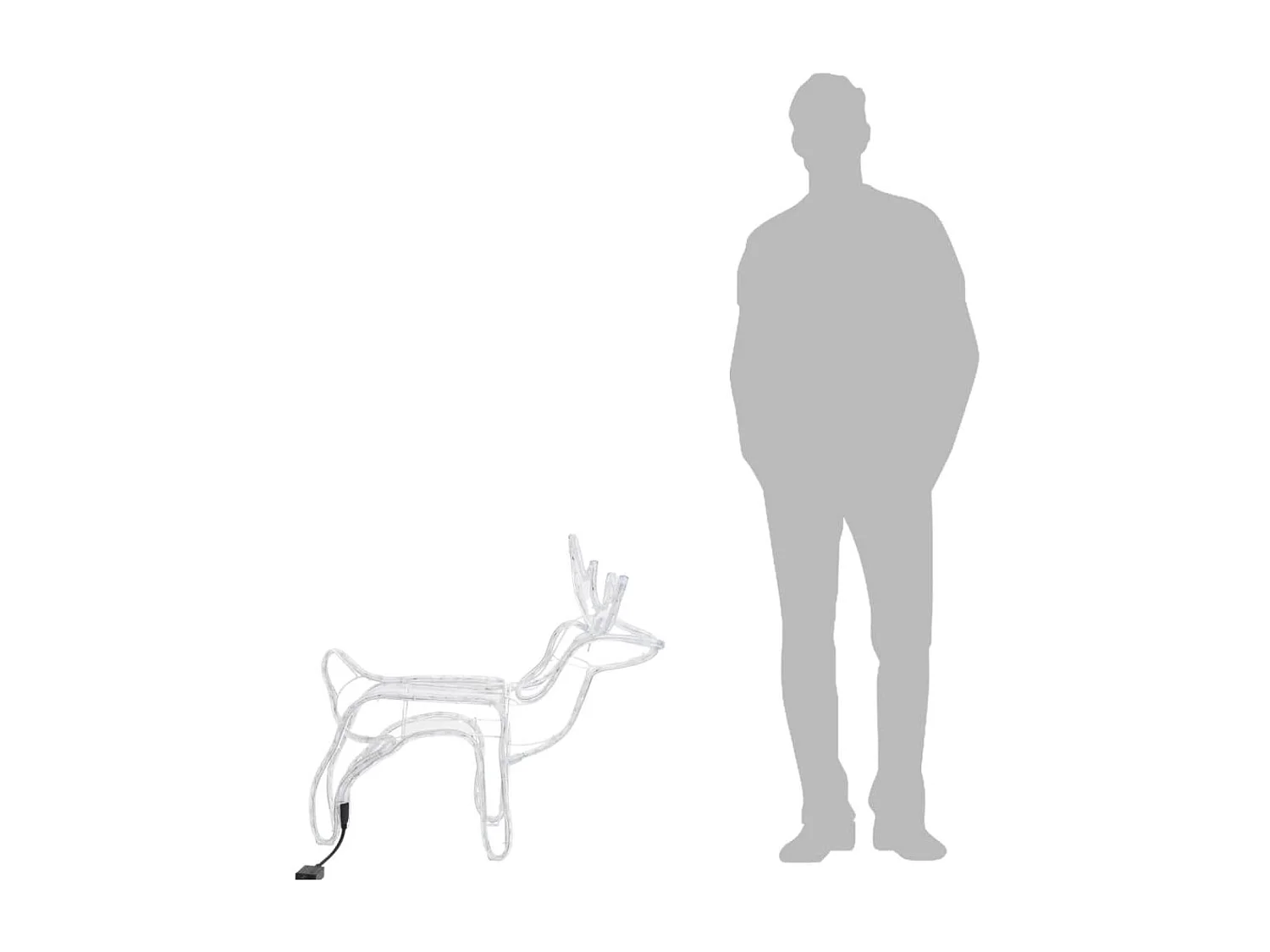 Kerstrendier Warm Wit 60x30x60 cm