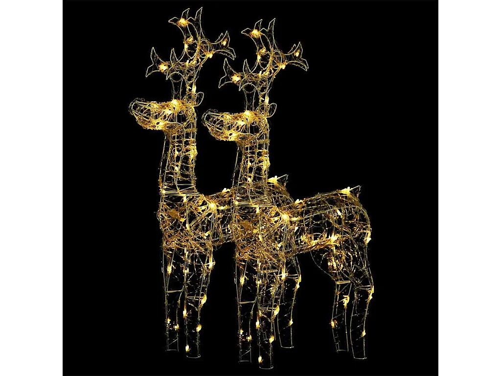 Decorazioni natalizie a forma di renna 2 pezzi 60x16x100 cm in acrilico