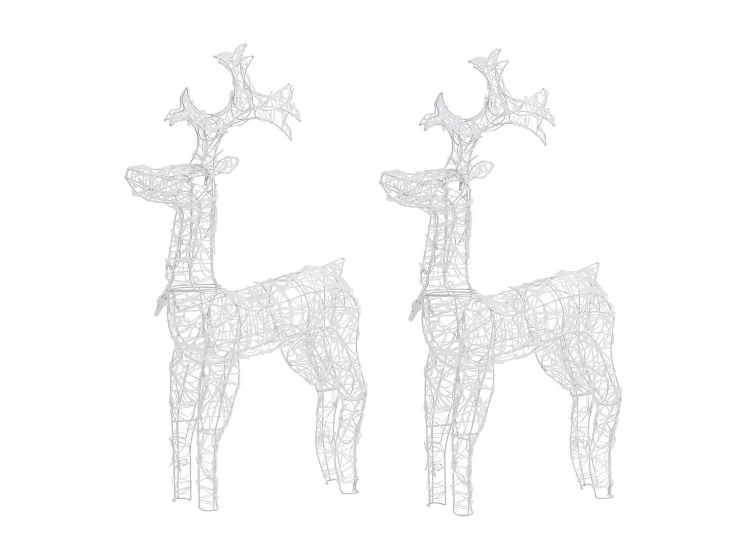 Decorazioni natalizie a forma di renna 2 pezzi 60x16x100 cm in acrilico