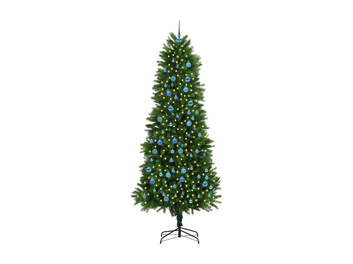 Sapin de Noël avec 300 LED avec support Vert 240 cm PE